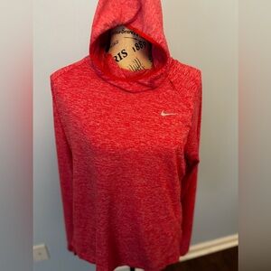 Nike Women's Heathered Red/Orange Hoodie